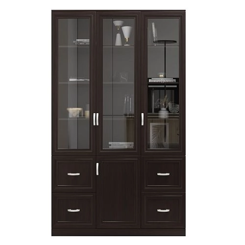 Шкаф Библиотека Библиограф 3.5 Рельеф Венге - фото 4