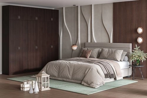 Шкаф распашной Лайт-6 с антресолью Венге - фото 1