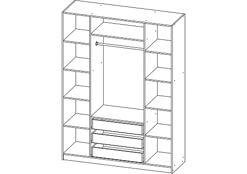 Шкаф распашной Эконом-4 - фото 2