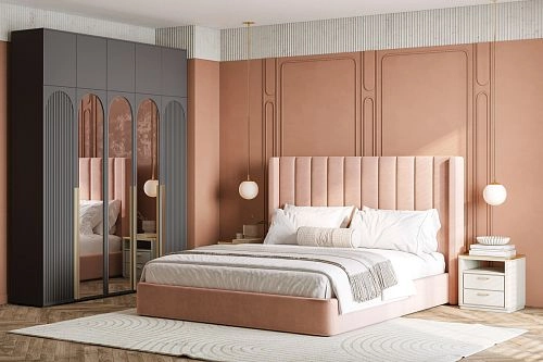 Шкаф распашной Брей-5 Хит с антресолью с зеркалами Черный - фото 1