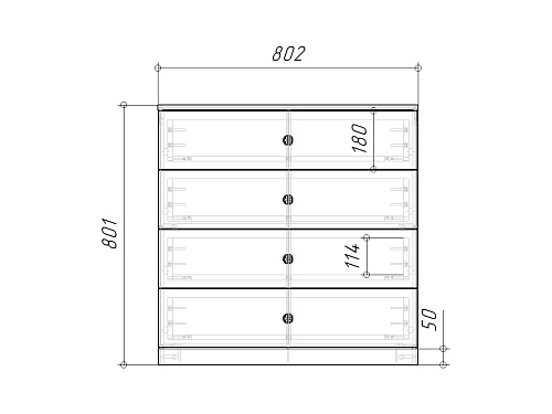 Комод Банни-4 Черный Агат - фото 4