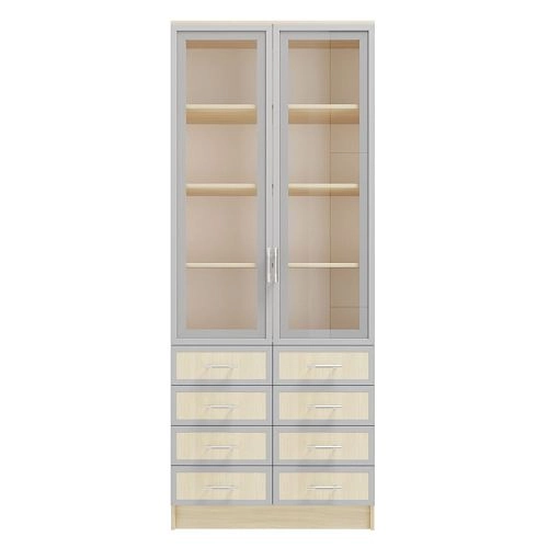 Книжный шкаф Альма-12 Дуб Молочный - фото 4