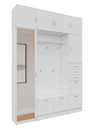 Прихожая Ольга-8 с антресолями Белый - фото 3