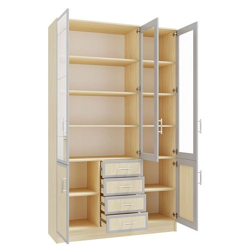 Книжный шкаф Альма-18 Дуб Молочный - фото 4