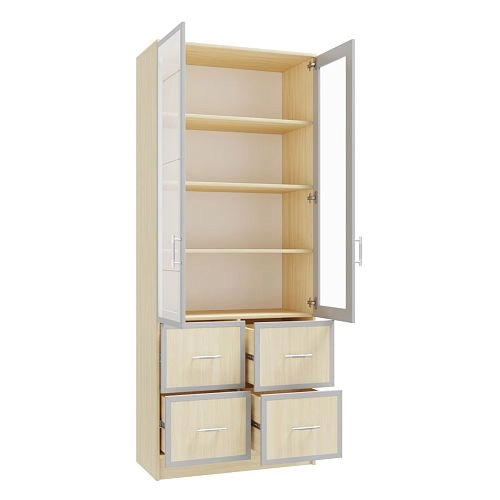 Книжный шкаф Альма-10 Дуб Молочный - фото 2