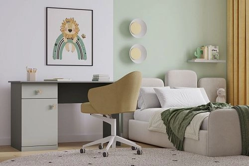 Письменный стол Банни-5 Светло-Серый - фото 1