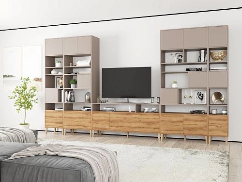 Стенка Скарлет-2 Дуб Золотистый - фото 1