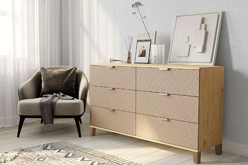 Комод Марвин Йорк 7 фрезеровка 4 Роза - фото 1