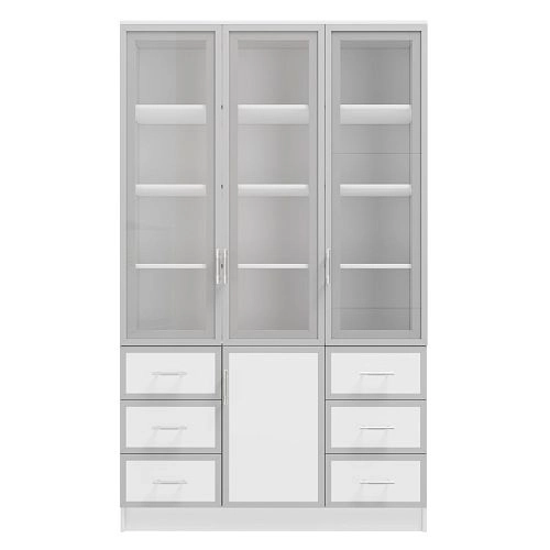 Книжный шкаф Альма-20 Белый - фото 4