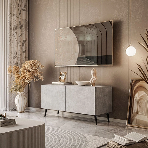 ТВ тумба Виго-2 на ножках Ателье Светлое - фото 1