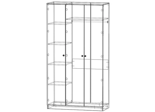 Шкаф распашной Леон-3 МДФ - фото 2