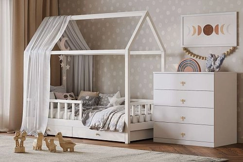 Комод Стрекоза-4 Белый - фото 1