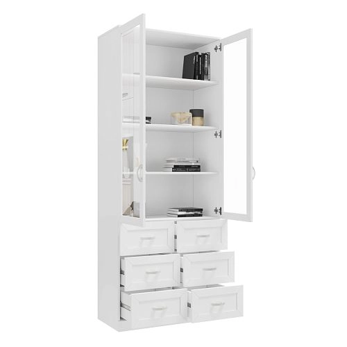 Книжный шкаф Библиограф 2.5 Квадро Белый - фото 2