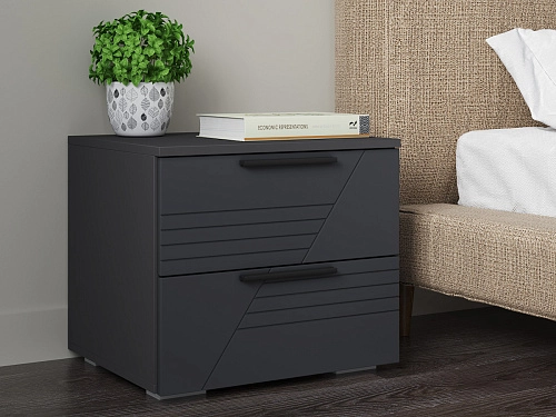 Тумба прикроватная Синтра 2 Черный - фото 1