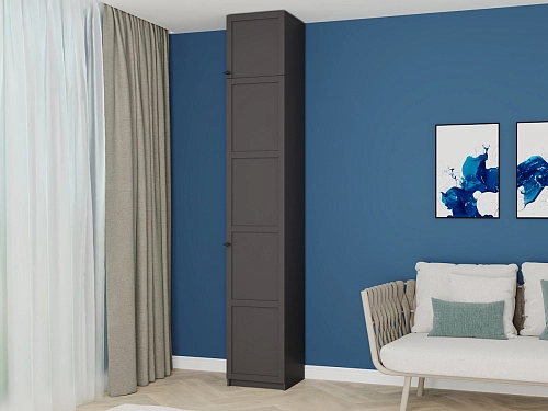 Шкаф распашной Скаген-1 с антресолью Графит - фото 1