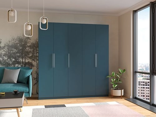 Шкаф распашной Калифорния-5 Альби Полуночно-синий - фото 1