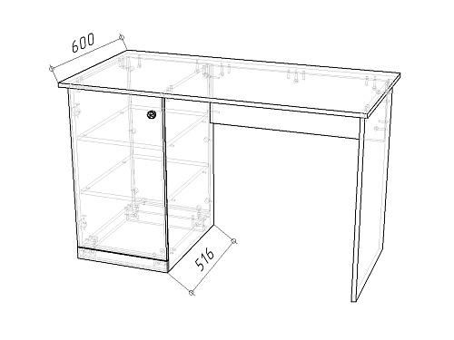 Письменный стол Скарабей-3 Аквамарин - фото 2