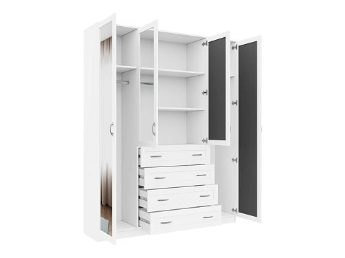 Шкаф распашной Стелла-1 Белый - фото 2