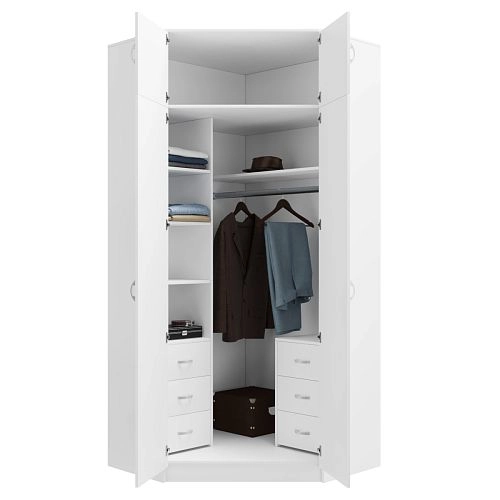 Шкаф угловой Алиса-14 Белый - фото 2