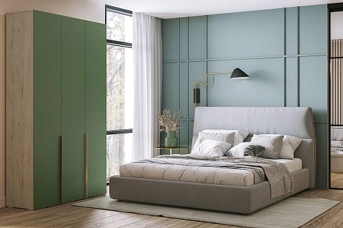 Шкаф распашной Кайси МДФ-5 Шарли Green - фото 1