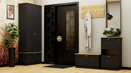 Прихожая Прато-1 Черный - фото 1