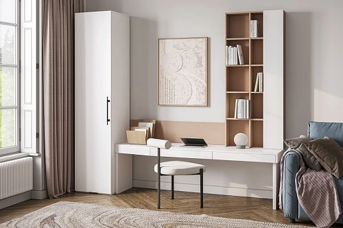 Шкаф распашной Мори-Хелена-1 Белый - фото 1