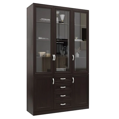 Шкаф Библиотека Библиограф 3.8 Рельеф Венге - фото 3