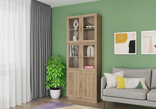 Книжный шкаф Карлос-020 Дуб Сонома - фото 1