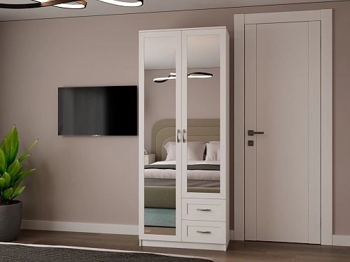 Шкаф распашной Стелла-7 Белый - фото 1