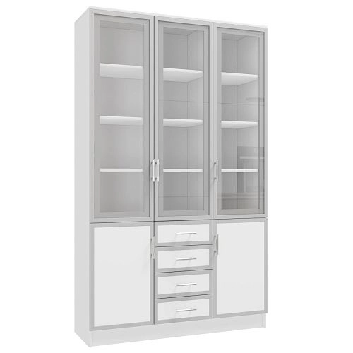 Книжный шкаф Альма-18 Белый - фото 3