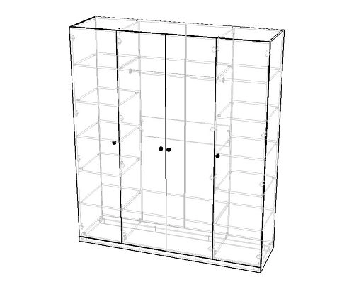 Шкаф распашной Банни-4 Белый - фото 5