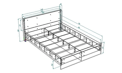 Кровать Алина, ширина-140 - фото 3