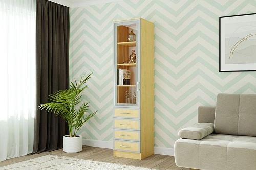 Книжный шкаф Альма-6 Клён - фото 1