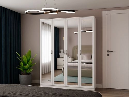 Шкаф распашной Стелла-2 Белый - фото 1