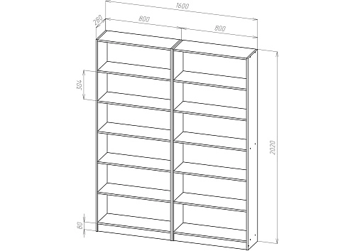 Шкаф для книг Билли-13 - фото 3