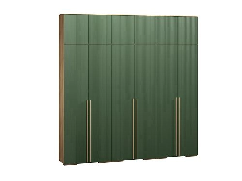 Шкаф распашной Лоренсе-6 с антресолью Шарли Green - фото 3