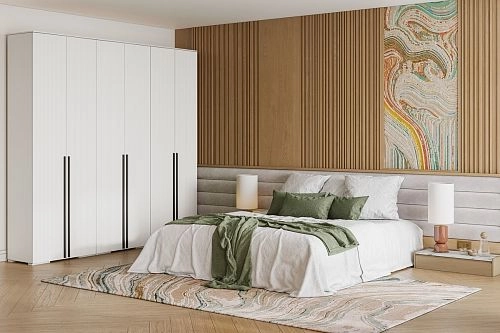 Шкаф распашной Лоренсе-6 Белый - фото 1