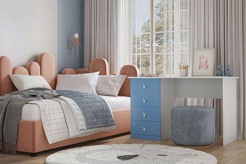 Письменный стол Банни-2 Пастельно-Синий - фото 1