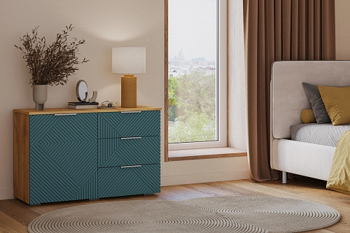 Комод Салерно NEW 3 Аквамарин - фото 1