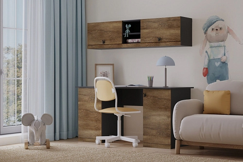 Стенка детская Банни-11 Дуб Мореный - фото 1