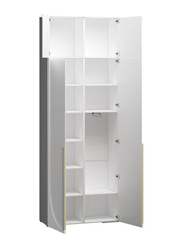 Шкаф распашной Брей-1 с антресолью Белый - фото 3