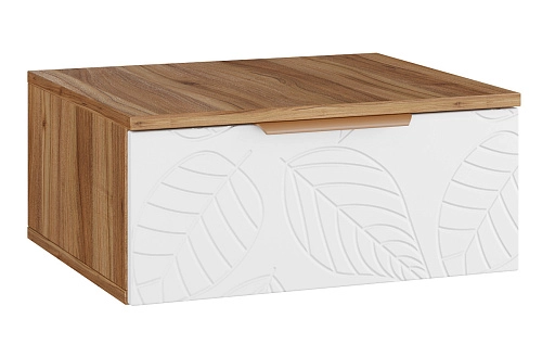 Тумба прикроватная подвесная Асти-1 Белый - фото 2