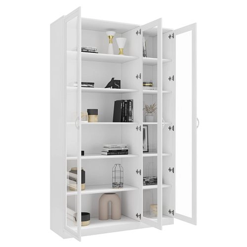 Шкаф Библиотека Библиограф 3.1 Рельеф Белый - фото 2