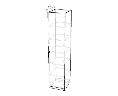 Шкаф распашной Банни-1 Дуб Мореный - фото 3