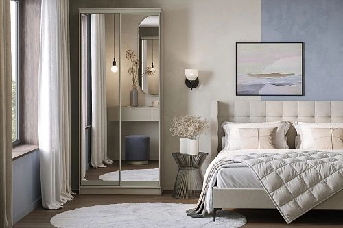 Шкаф-купе Борнео-2.5 Кашемир/Слоновая Кость - фото 1