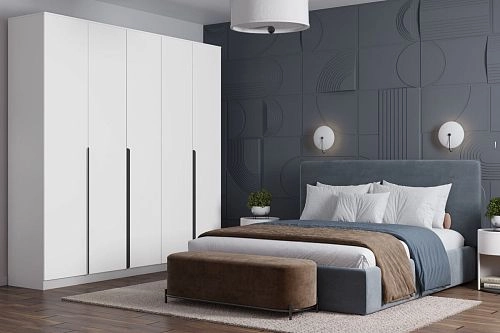 Шкаф распашной Марсель-5 Белый - фото 1