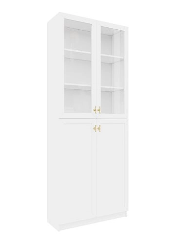 Стеллаж Билли Хелена-21 Белый/Золото - фото 3