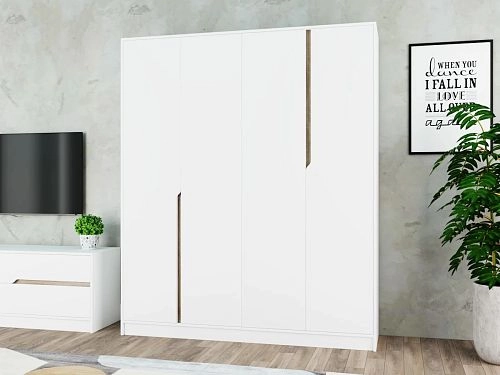 Шкаф распашной Бонди-4 Белый - фото 1