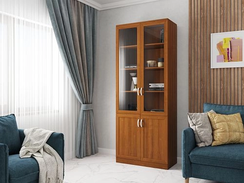 Книжный шкаф Библиограф 2.3 Квадро Орех Экко - фото 1