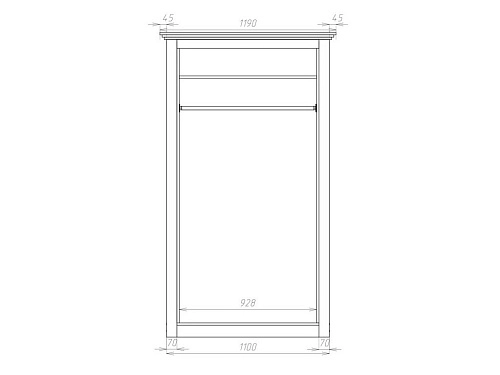 Шкаф распашной Классика Люкс-2.10 МДФ - фото 3